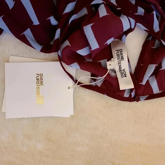 Diane Von Furstenberg Jumper size 8 Sleeveless, boat neckline, fair isle… - Picture 5 of 7